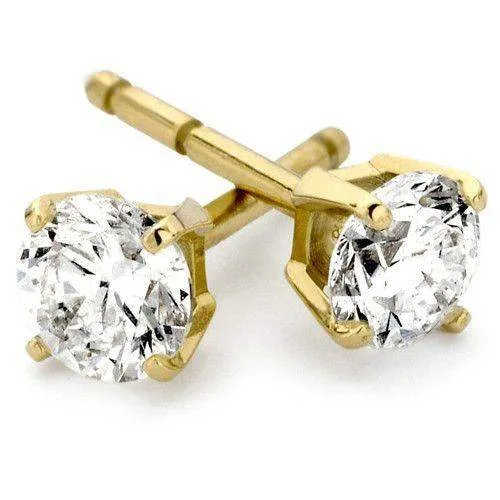 9ct White or Yellow Gold Diamond Stud Earrings - MMH-9-CE20Y