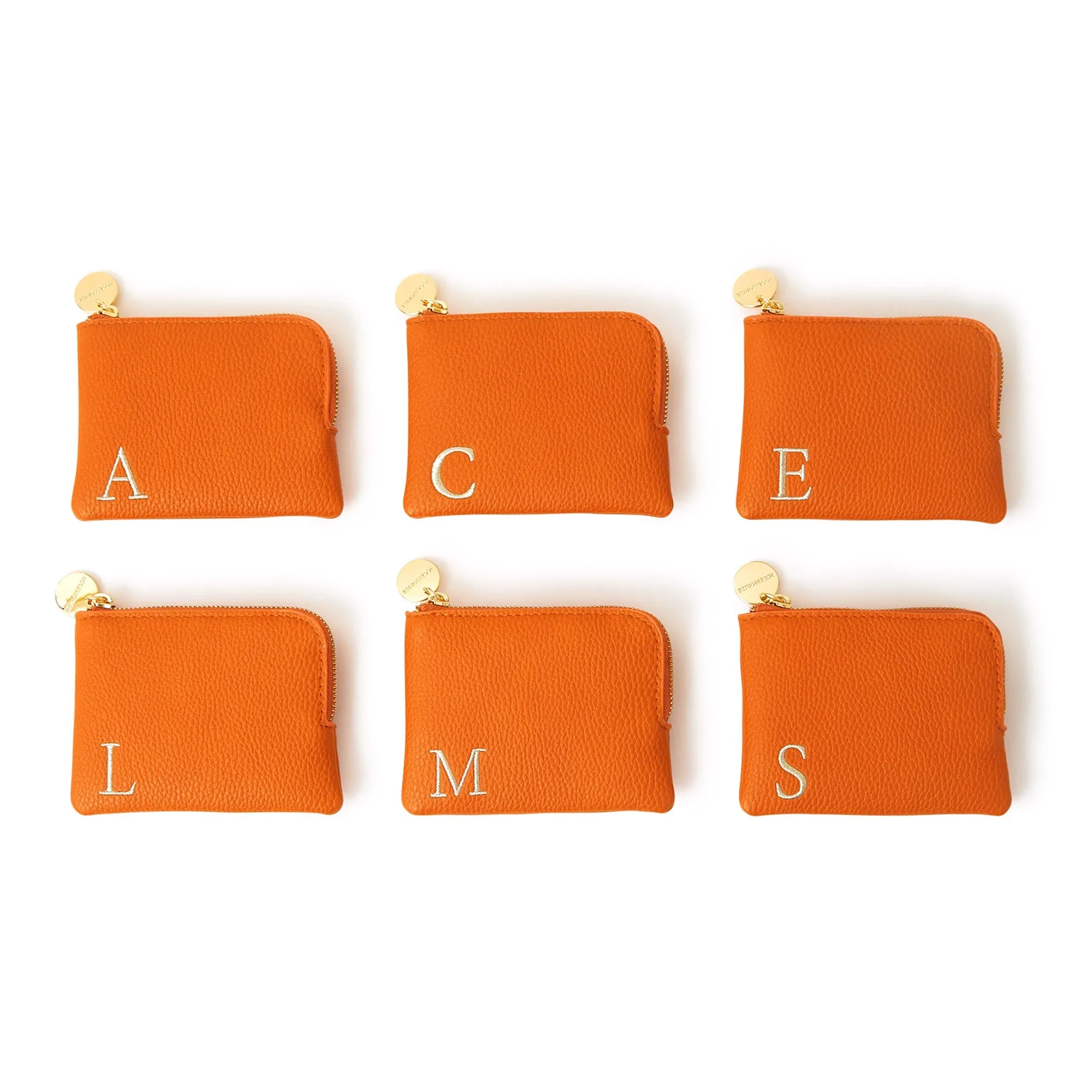 Accessorize London Women's Orange (S) Initial Coin Purse