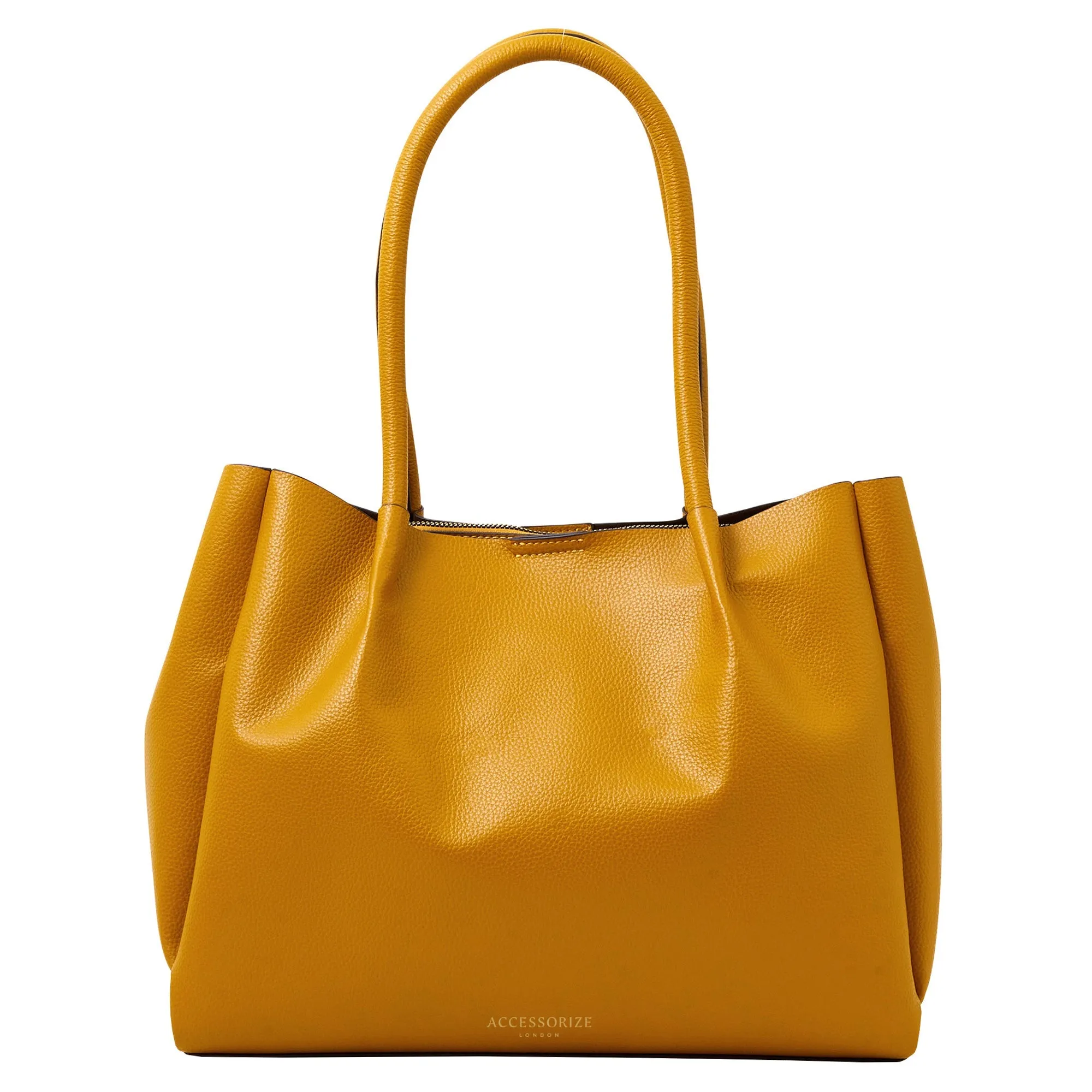 Accessorize London Women's Yellow Soft Shoulder Bag