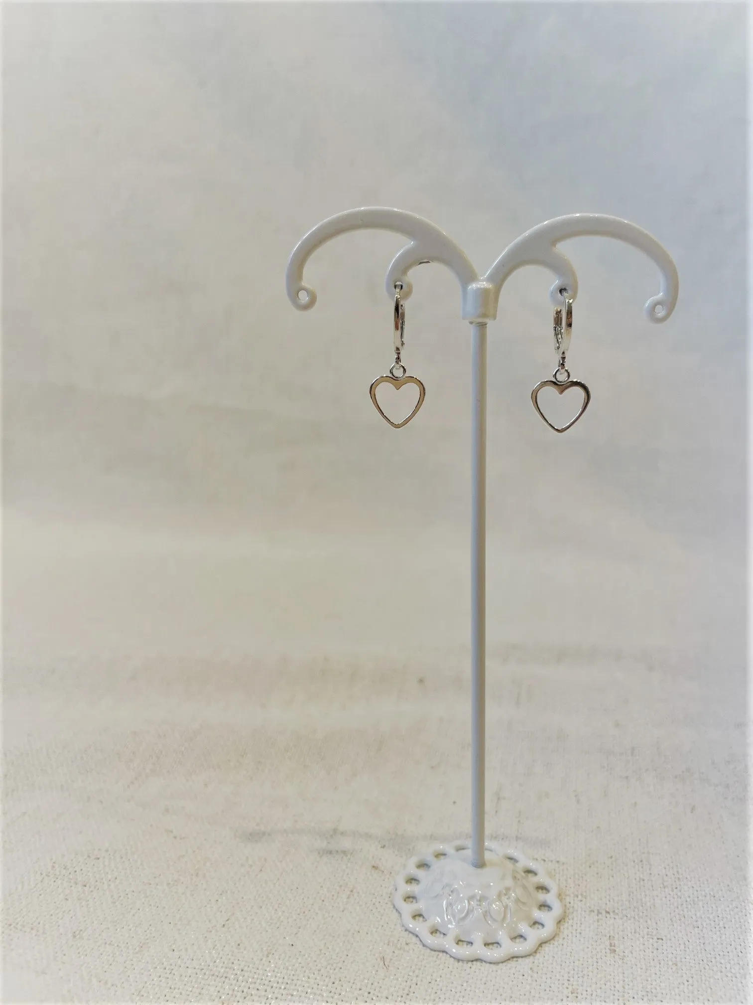 Alice Rose Jewellery - Cut Out Silver Heart Earrings