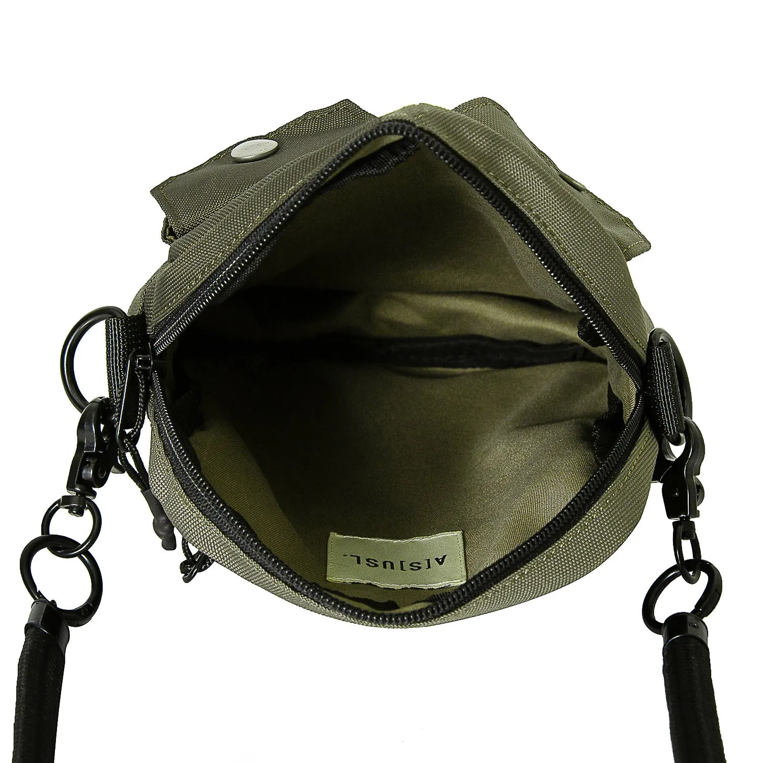 A[S]USL ASUSL LOGO MULTI POCKET SHOULDER BAG-OLIVE