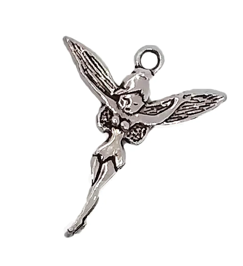 AVBeads Bulk Charms Large Fairy TBell Silver  29mm x 24mm Metal Charms 100pcs