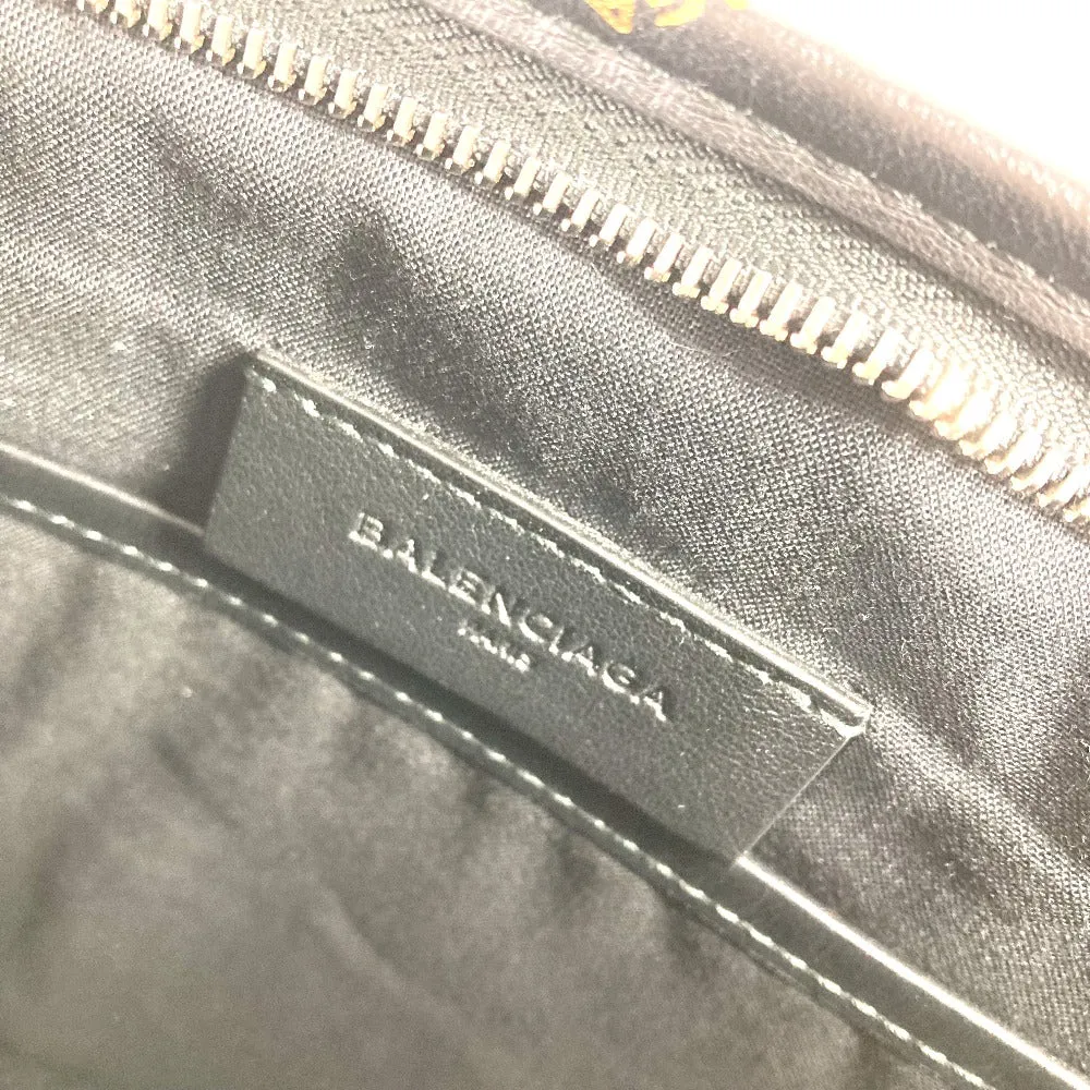 BALENCIAGA Clutch bag 443658 leather black Bag Bazaar porch mens Used Authentic