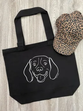 Beagle Cotton Canvas Shoulder Tote Bag