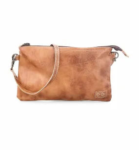 Bed Stu Tan Rustic Arena Crossbody Clutch