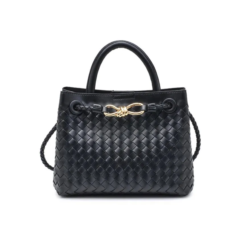 Blakely Woven Crossbody-Black