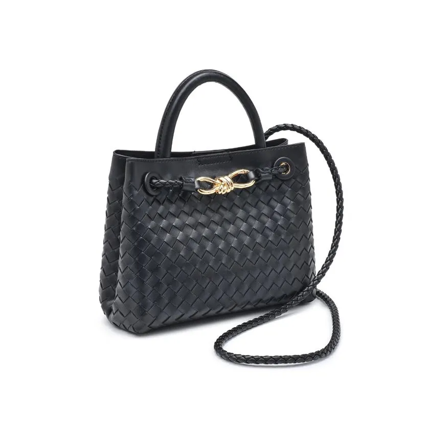 Blakely Woven Crossbody-Black