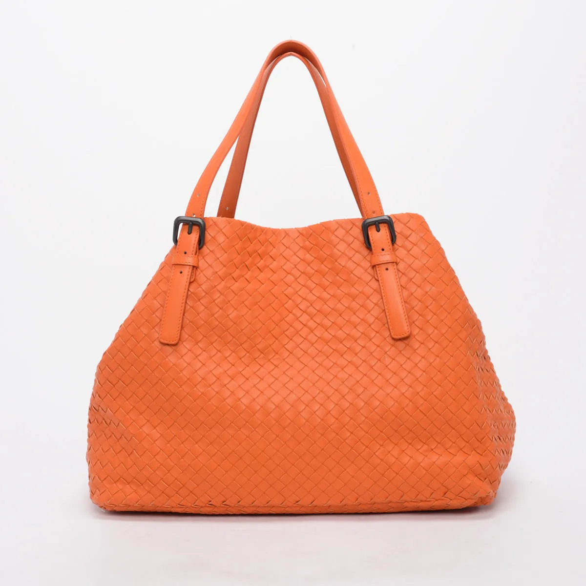 Bottega Veneta Orange Intrecciato Tote