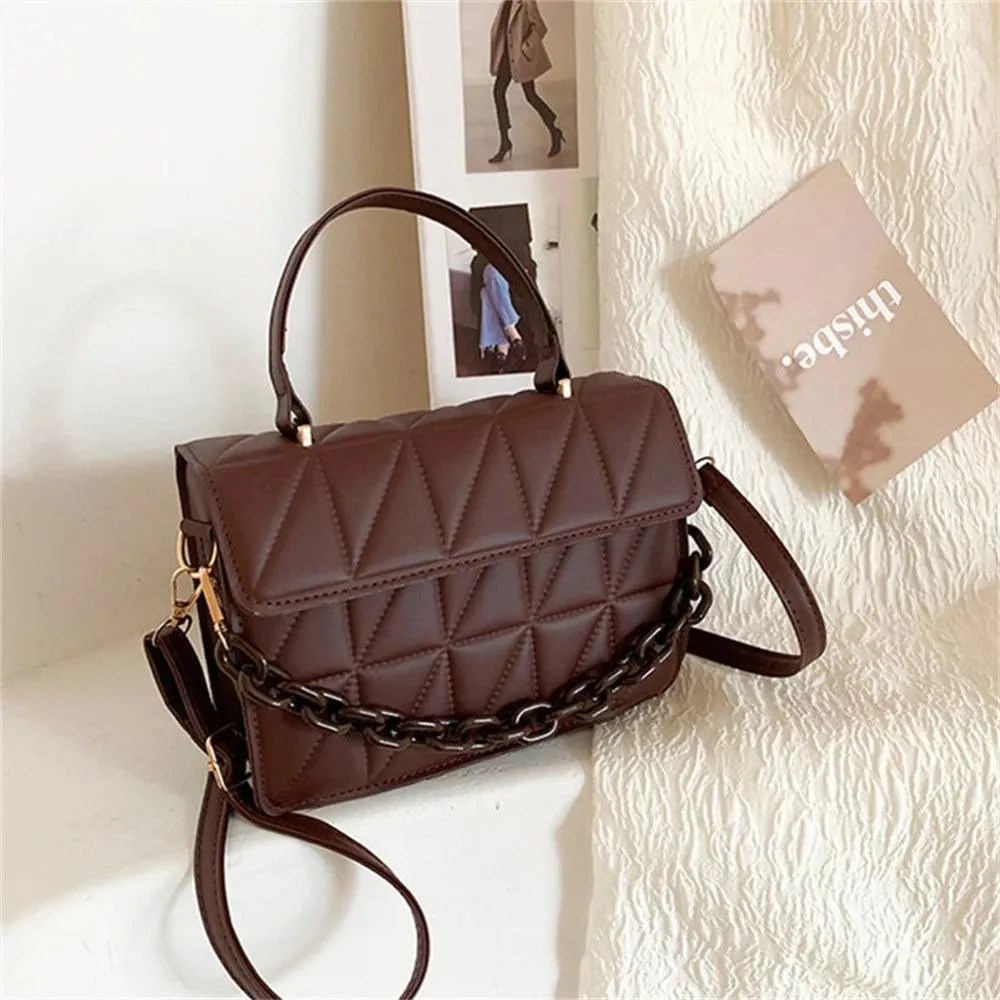 CHIC PLAID QUILTED CROSSBODY BAG