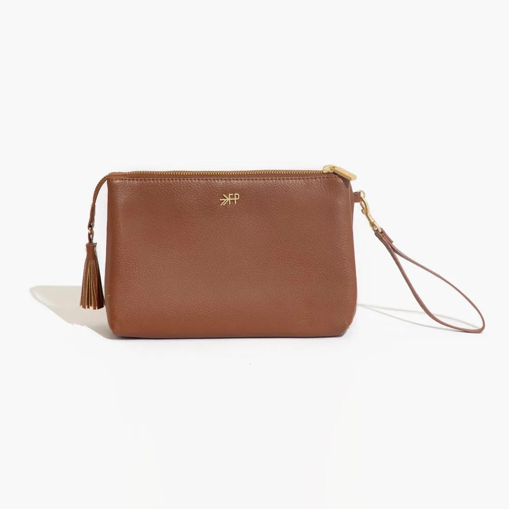 Cognac Classic Clutch