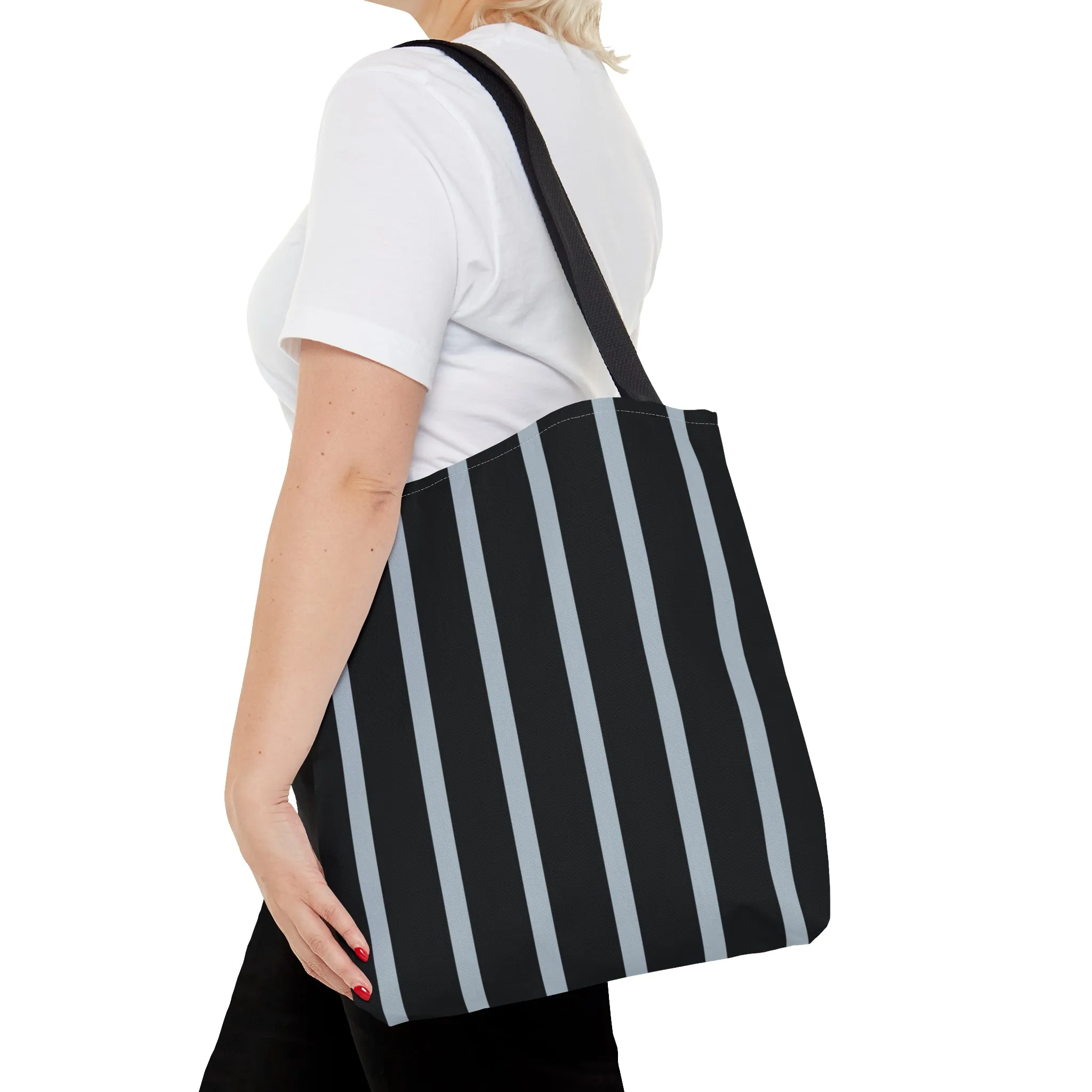 Cool Blue Stripes Tote Bag