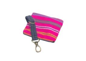 Denim Pouch Pink Striped