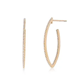 DIAMOND WISHBONE EARRINGS