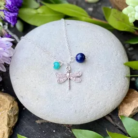 Dragonfly Necklace Representing Change and Transformation