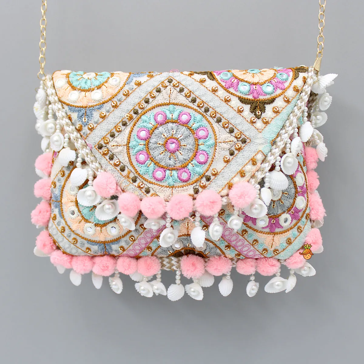 Faux Mirror Work Sling Bag