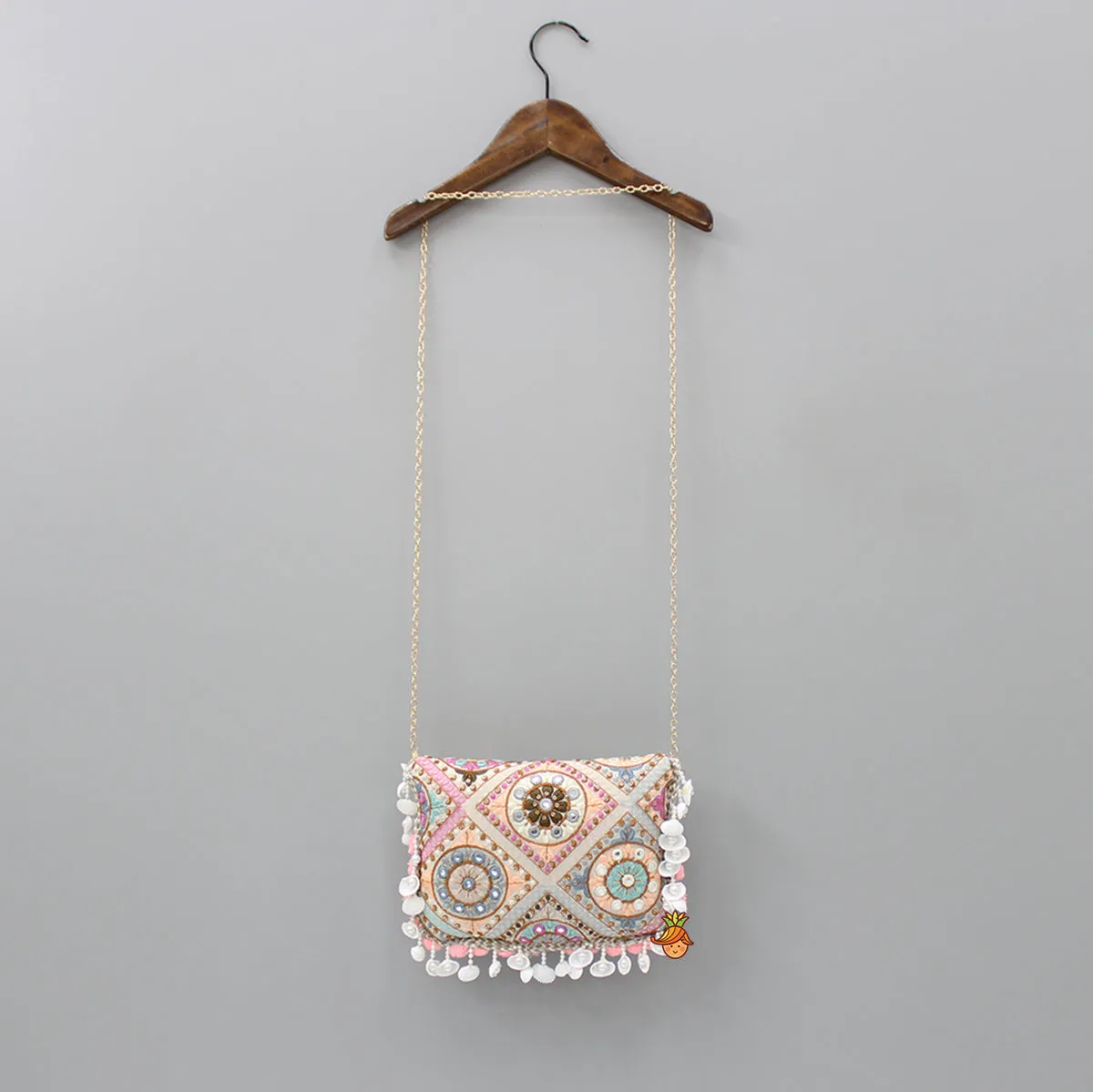 Faux Mirror Work Sling Bag