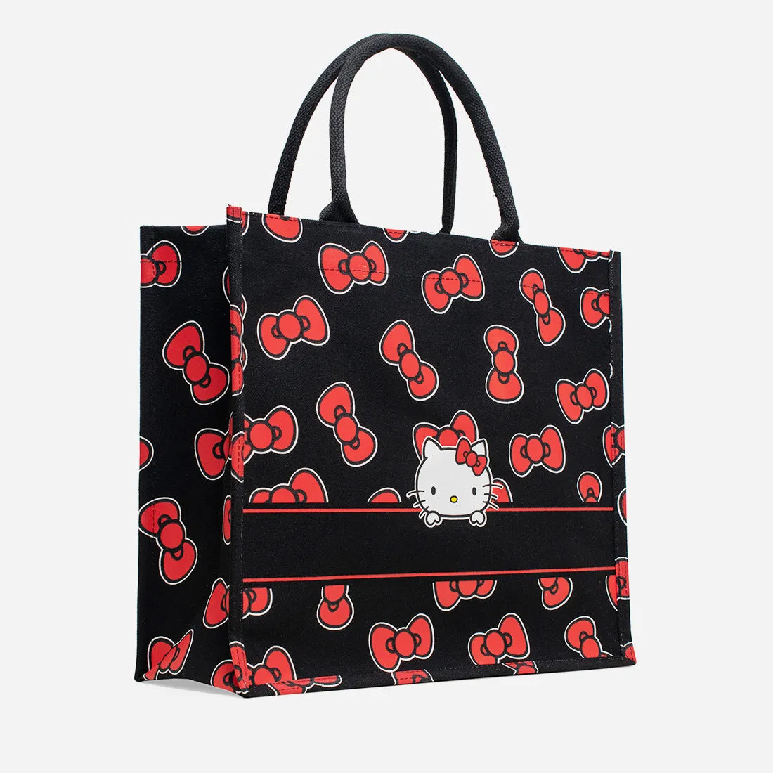 Hello Kitty Ribbon-Accented Reusable Grocery Tote Bag