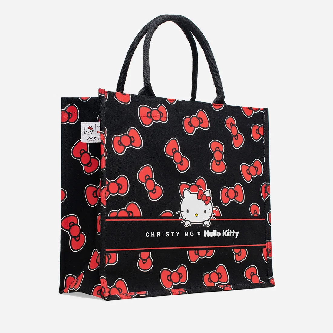 Hello Kitty Ribbon-Accented Reusable Grocery Tote Bag