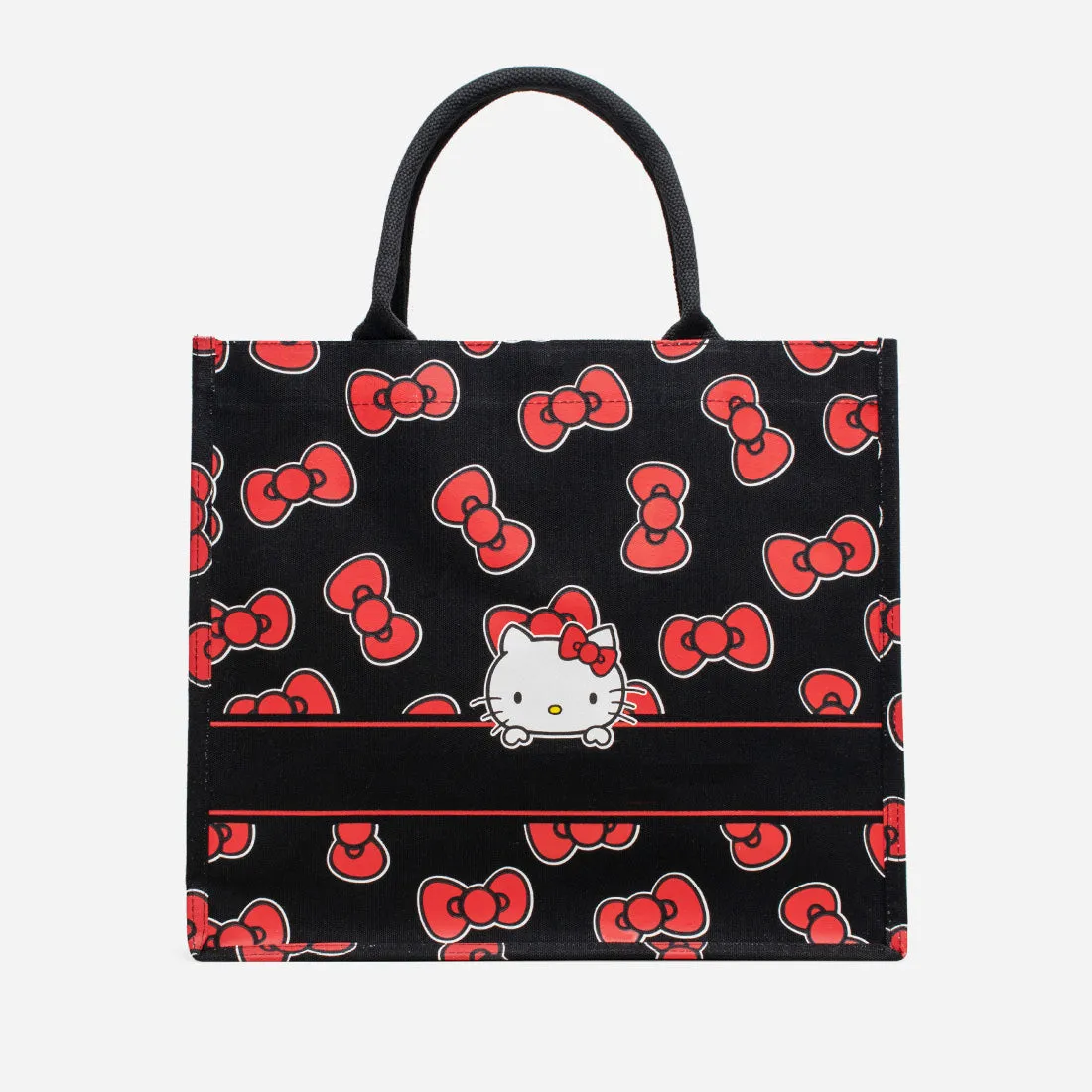 Hello Kitty Ribbon-Accented Reusable Grocery Tote Bag