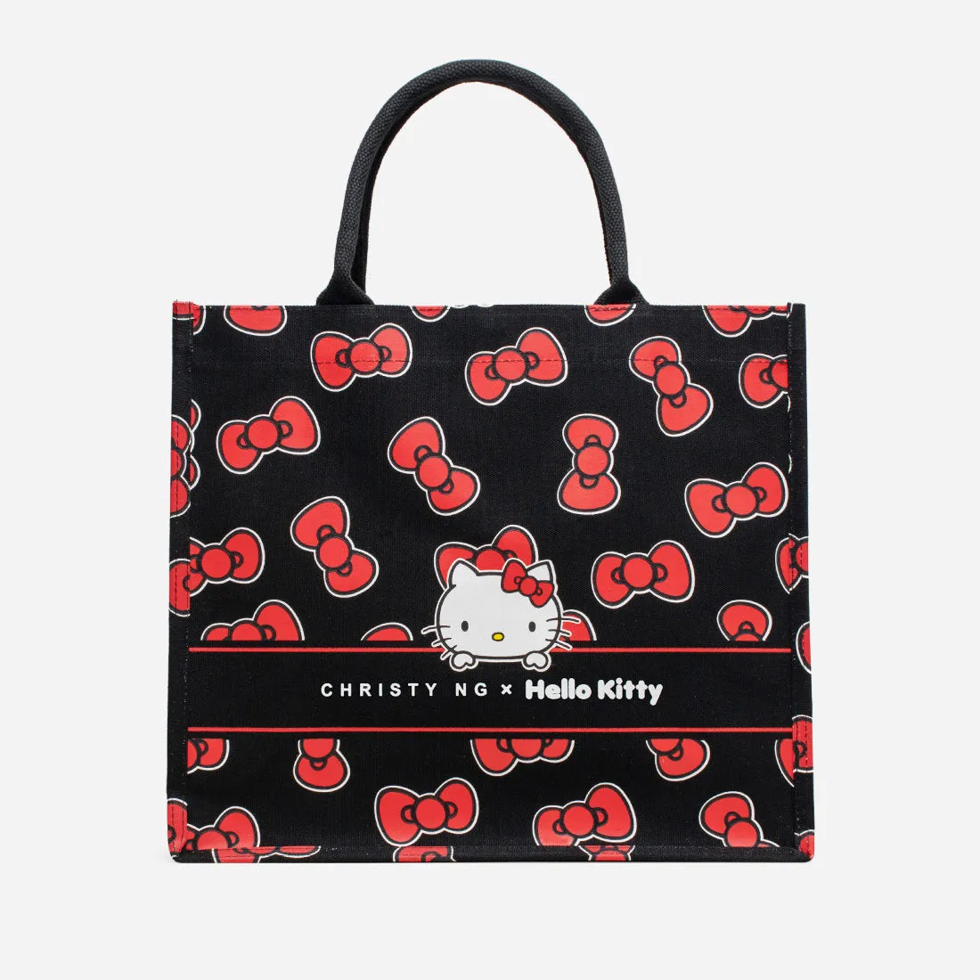 Hello Kitty Ribbon-Accented Reusable Grocery Tote Bag