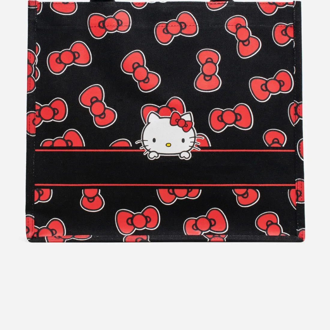 Hello Kitty Ribbon-Accented Reusable Grocery Tote Bag