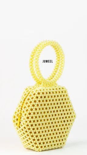 Hexie Beaded Mini Handbag - Yellow