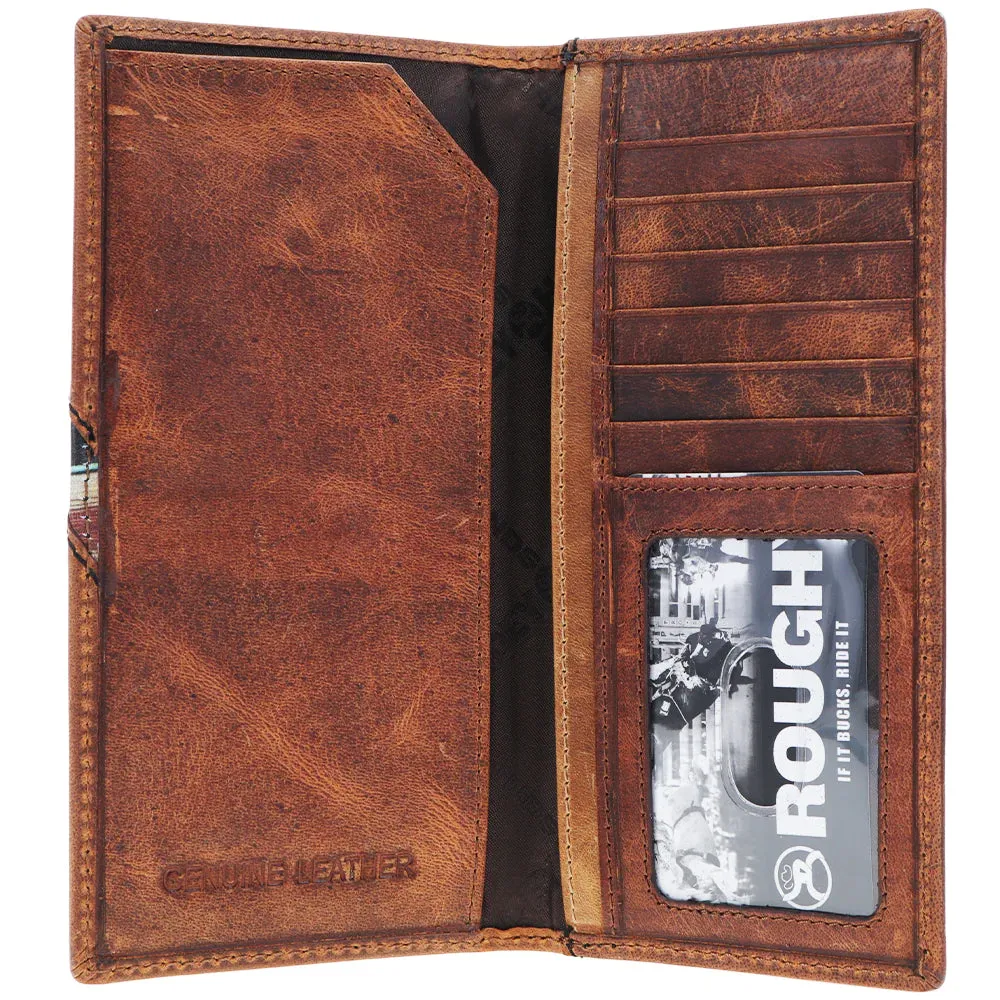 HOOEY HAWK RODEO WALLET BROWN W/ NAVAJO SERAPE PRINT