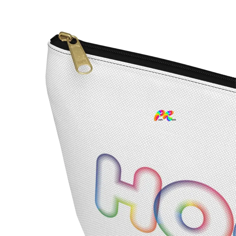 Hoops White Makeup Bag