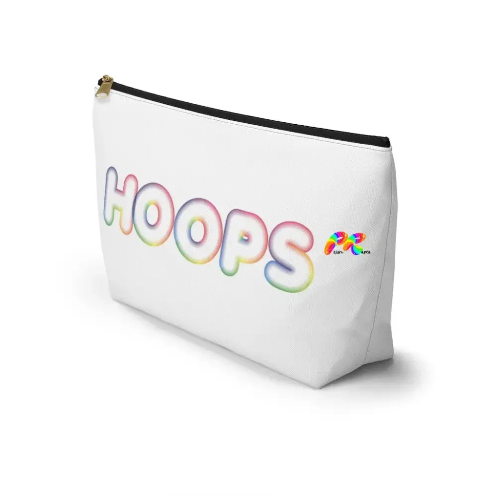 Hoops White Makeup Bag