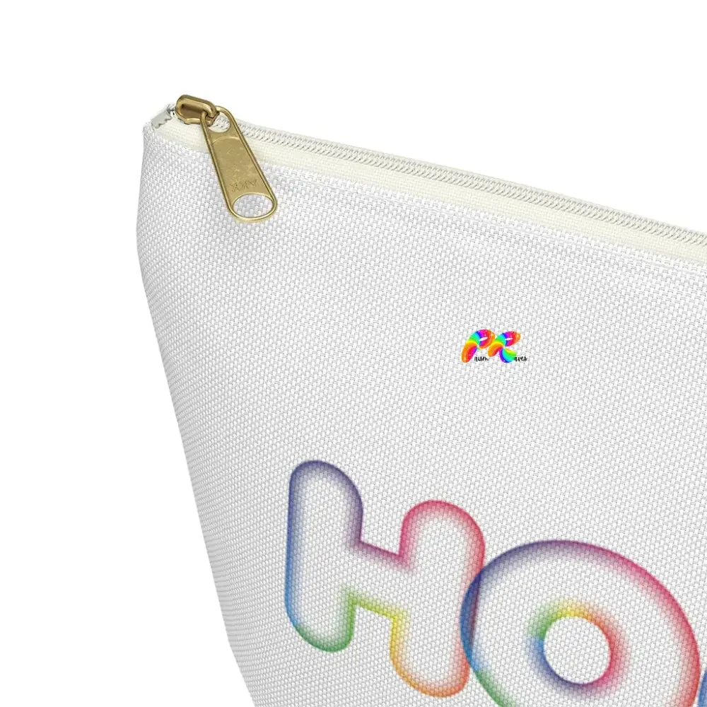 Hoops White Makeup Bag