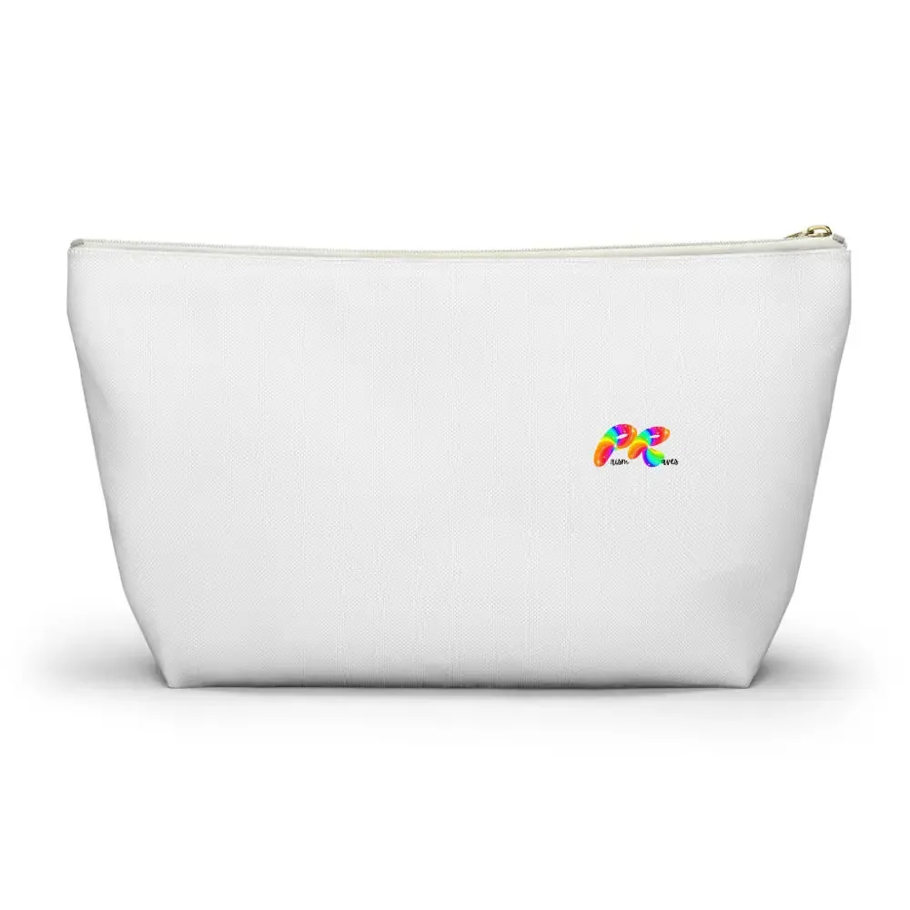 Hoops White Makeup Bag