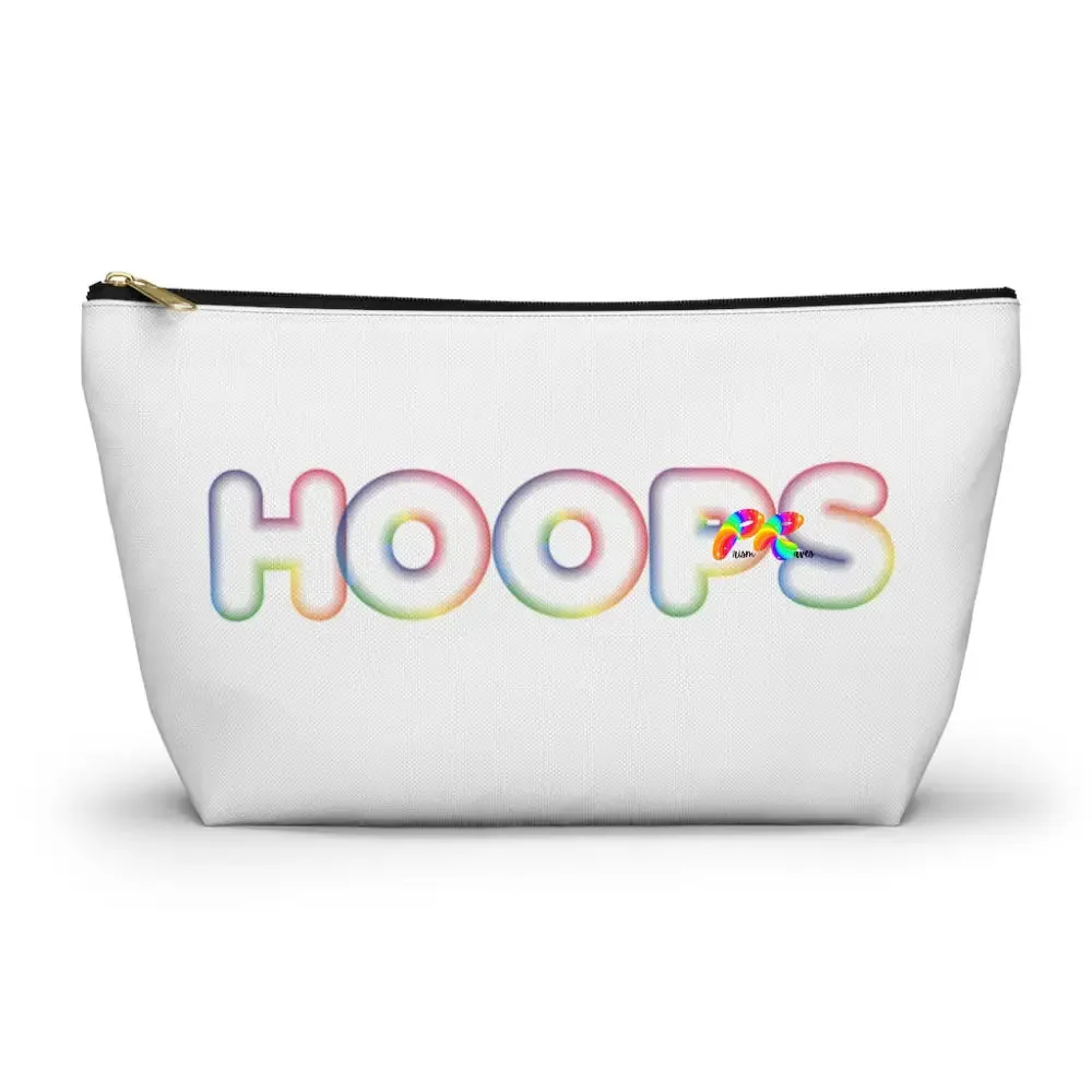 Hoops White Makeup Bag