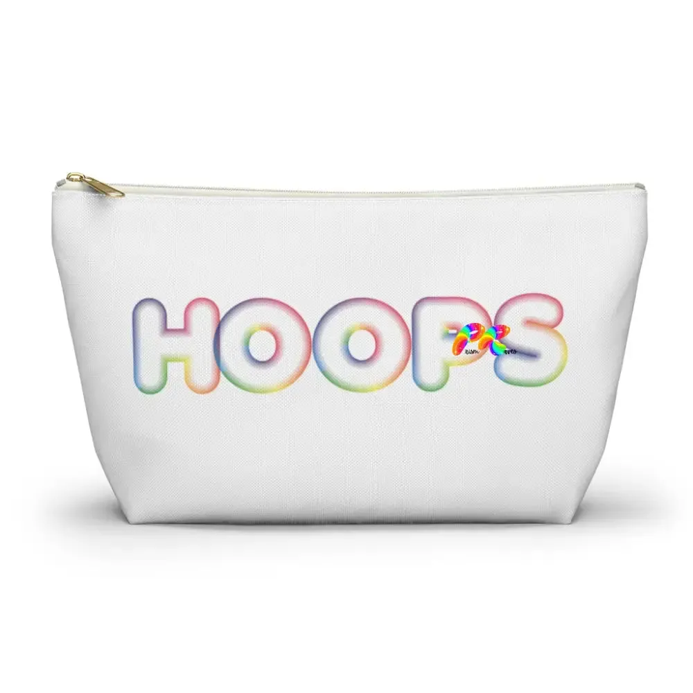 Hoops White Makeup Bag