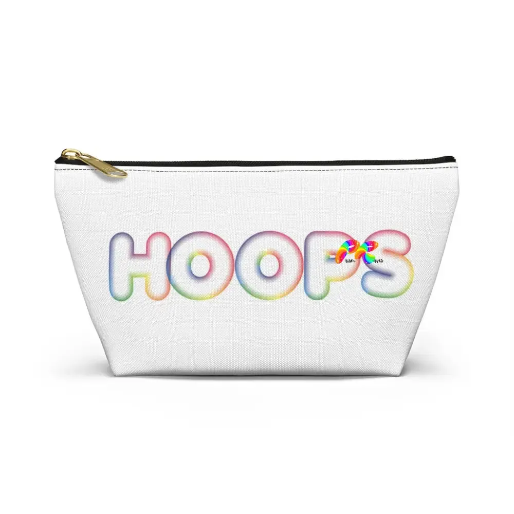 Hoops White Makeup Bag