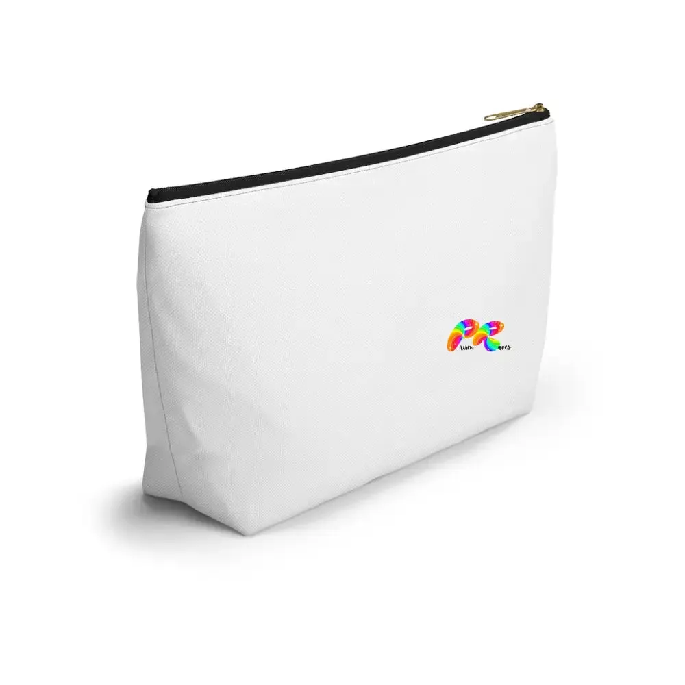 Hoops White Makeup Bag