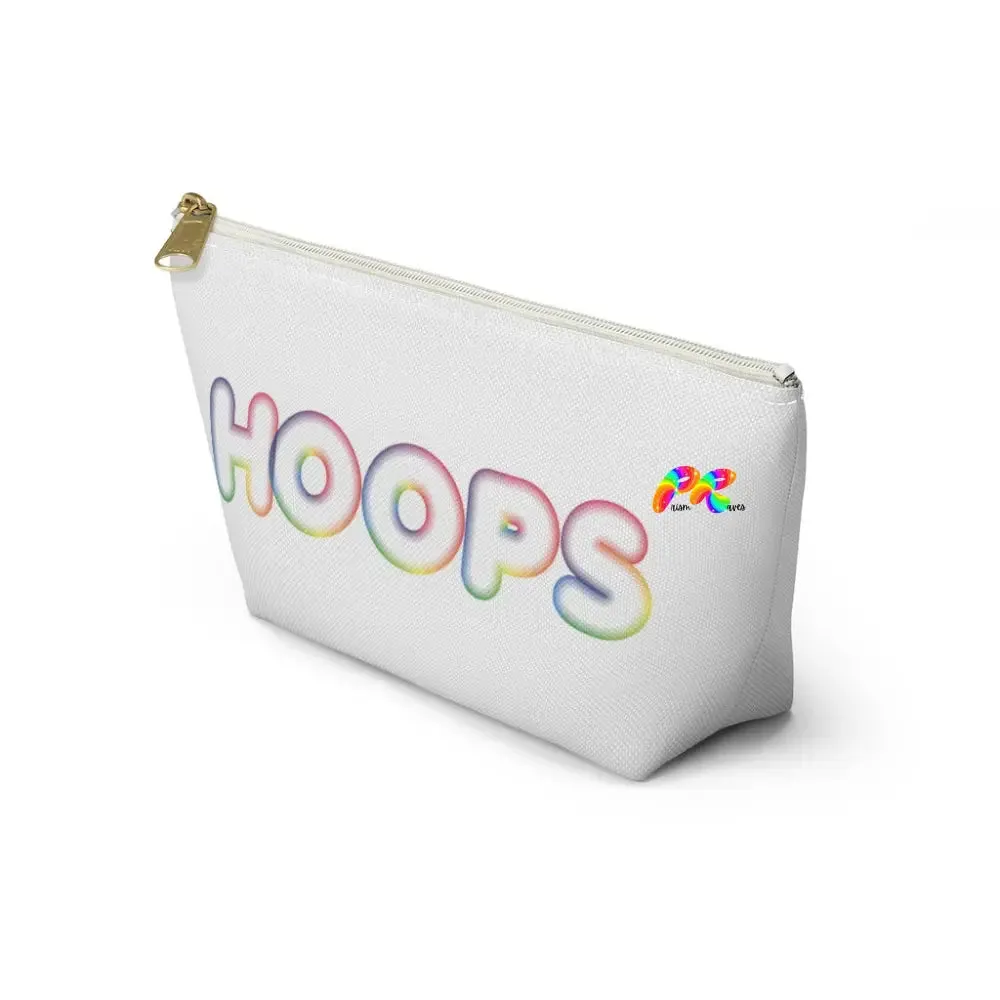 Hoops White Makeup Bag