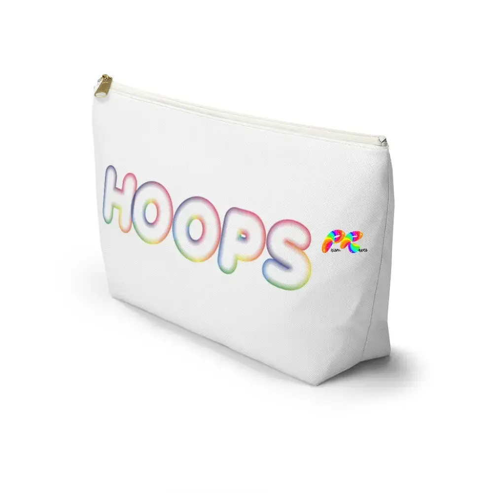 Hoops White Makeup Bag