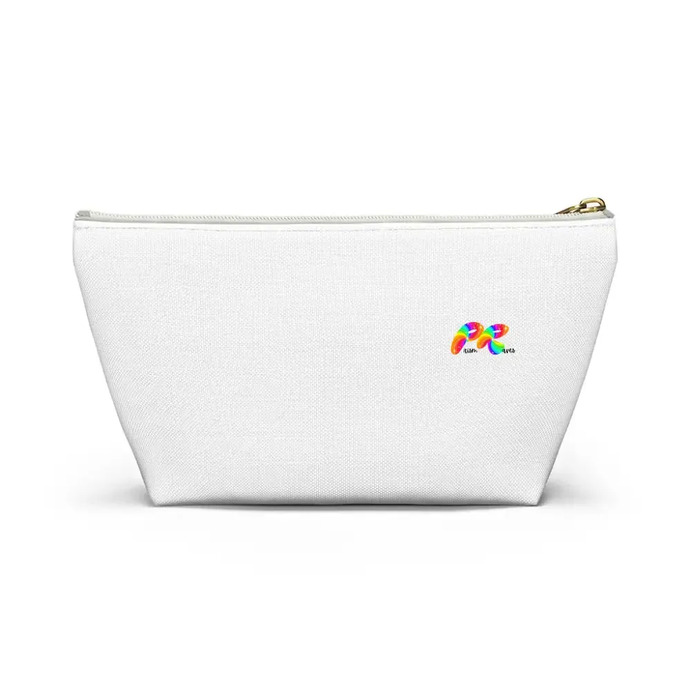 Hoops White Makeup Bag