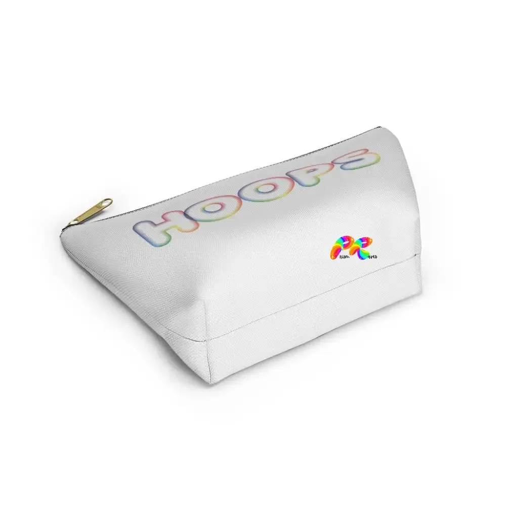 Hoops White Makeup Bag