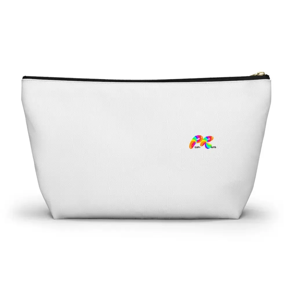 Hoops White Makeup Bag