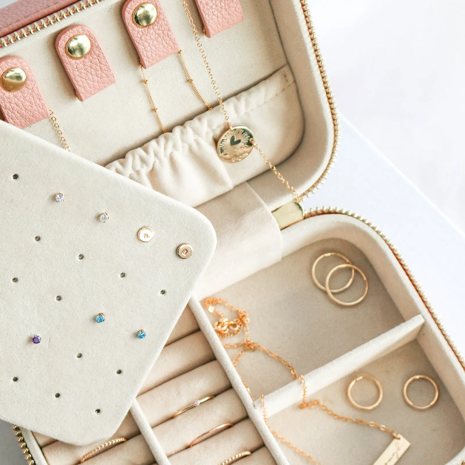 Jewellery Travel Case • Blush Pink