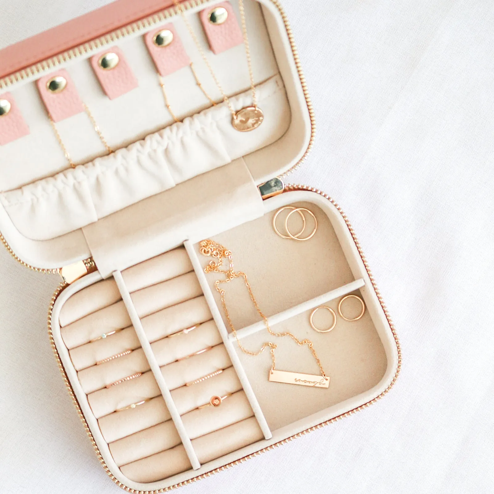 Jewellery Travel Case • Blush Pink