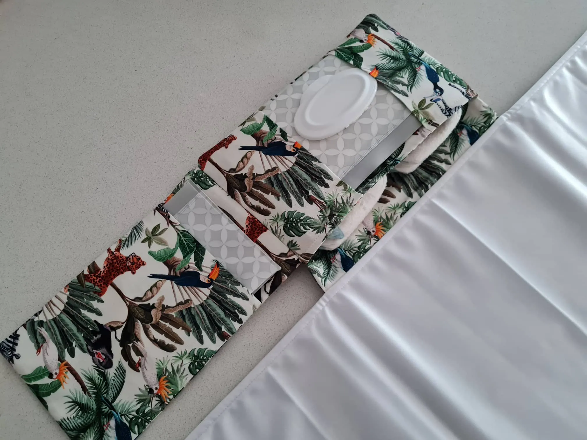 Jungle zippered Nappy change mat clutch DELUXE