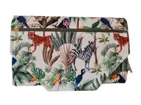 Jungle zippered Nappy change mat clutch DELUXE