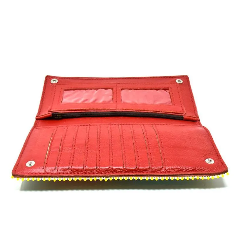 Karungi Leather Beaded Wallet 01