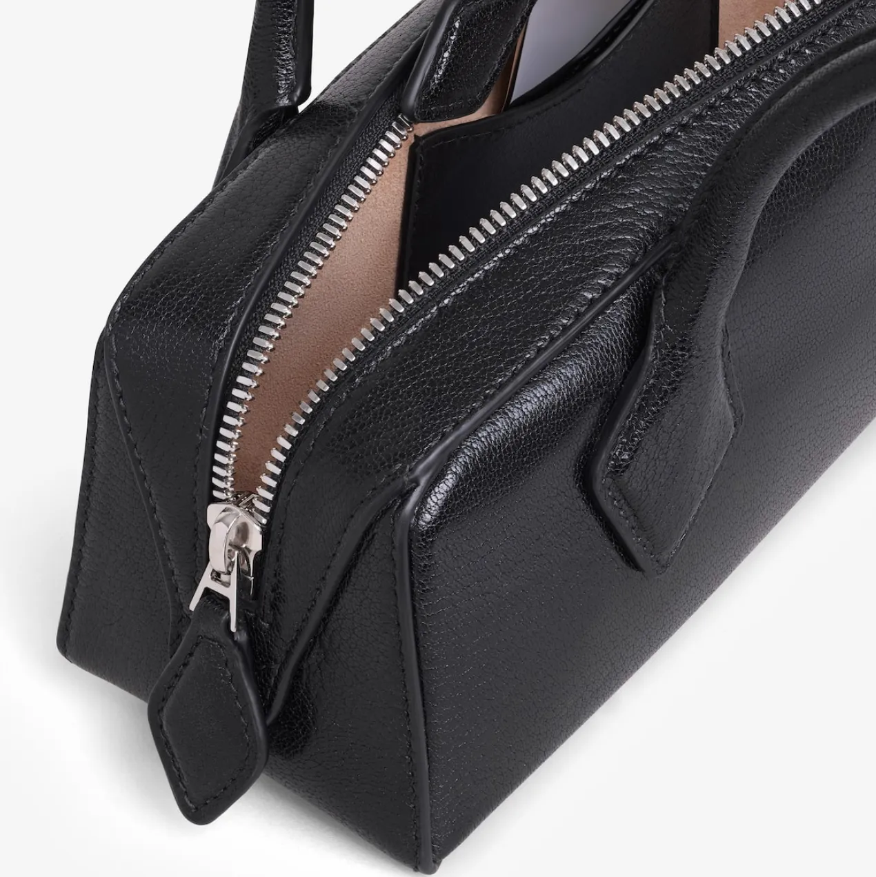 LE TECKEL MEDIUM BAG IN GOATSKIN - BLACK