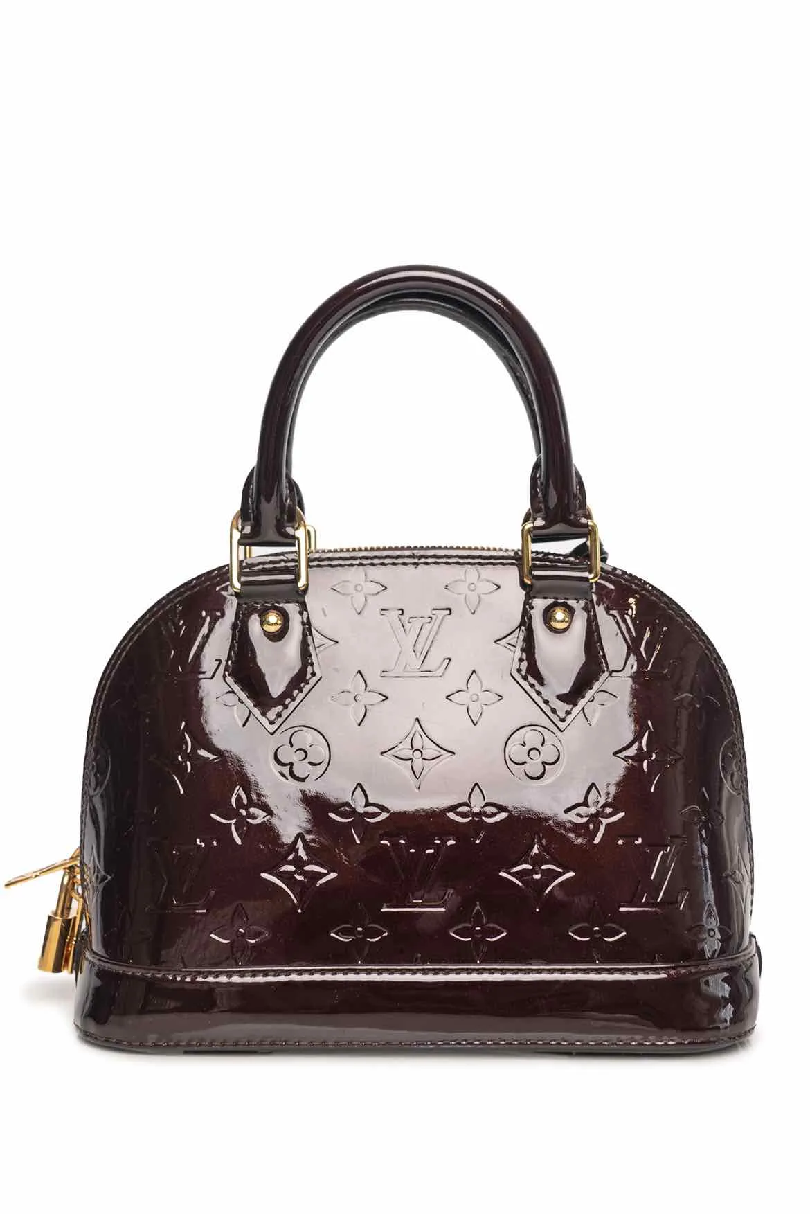 Louis Vuitton Alma BB Handbag - Glossy Monogram Vernis Leather