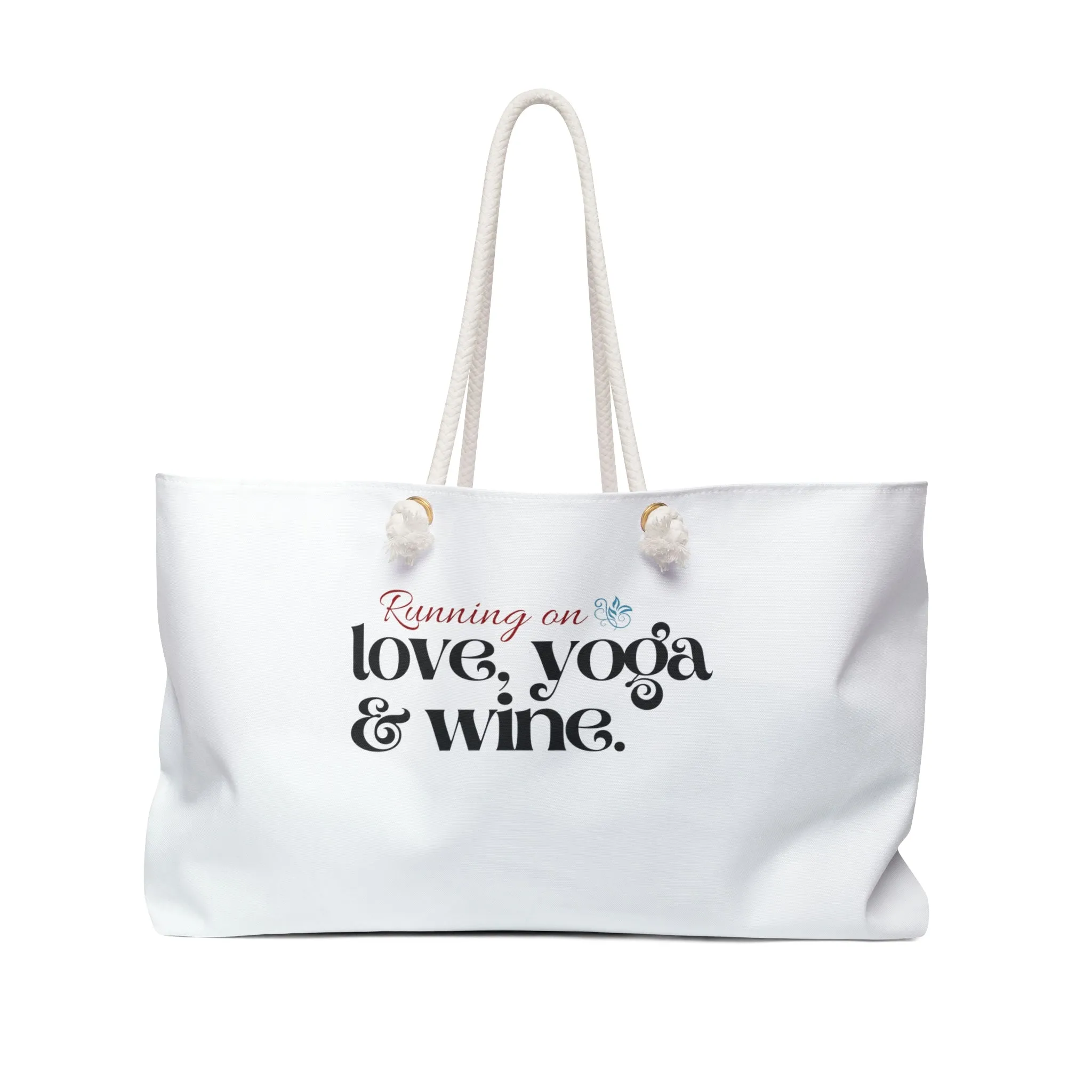 love, yoga & wine Weekender Bag