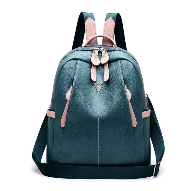 Luxury PU Leather Backpack and Travel Bag