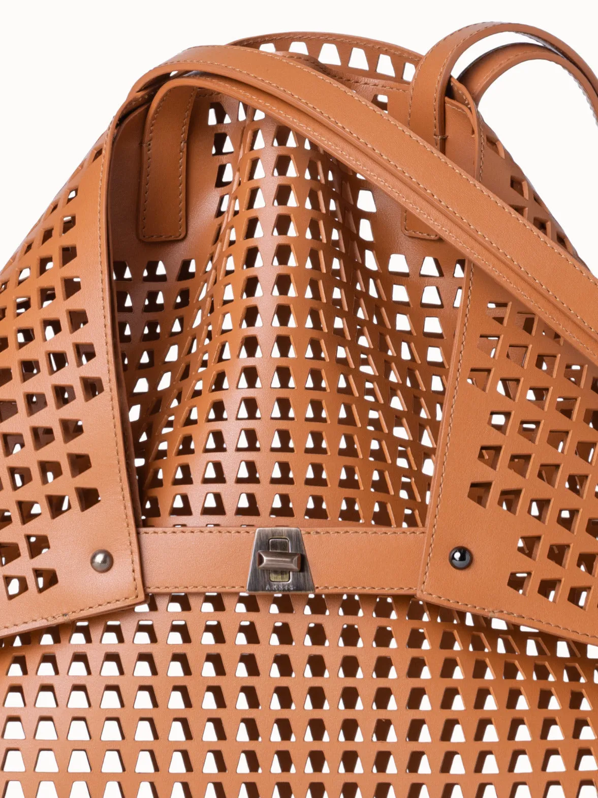 Medium Ai Shoulder Bag in Trapez Lasercut